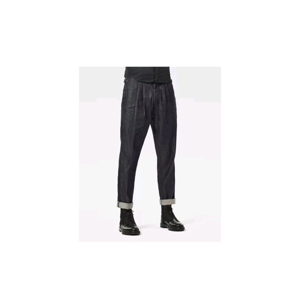 G Star Raw Varve Relaxed Pleated Chino Size 30 Dark Wash‎ Blue 30X27